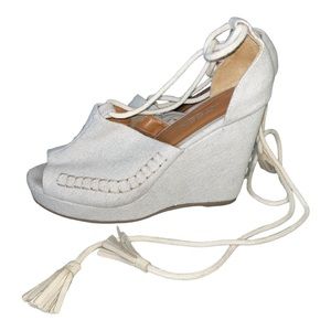 Ateen Womens platform tie up shoes